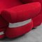 Modulares Sofa aus Rotem Stoff, 1970er, 4er Set 9