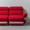 Modular Sofa in Red Fabric, 1970s, Set of 4 4