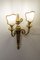 Louis XVI Wandlampen mit Pergament Lampenschirmen, 1940er, 2er Set 6