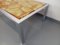 Large Vintage Coffee Table in Chrome Metal, Yellow Onyx Type and Resin, 1970s 11