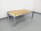 Large Vintage Coffee Table in Chrome Metal, Yellow Onyx Type and Resin, 1970s 7