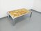 Large Vintage Coffee Table in Chrome Metal, Yellow Onyx Type and Resin, 1970s 6