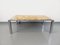 Large Vintage Coffee Table in Chrome Metal, Yellow Onyx Type and Resin, 1970s 9