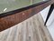 Mid-Century Dining Table in Mahogany with Glass Top and Brass Decorations, 1950, Image 20