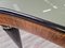 Mid-Century Dining Table in Mahogany with Glass Top and Brass Decorations, 1950, Image 13