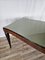 Mid-Century Dining Table in Mahogany with Glass Top and Brass Decorations, 1950, Image 2