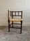 Turned Wooden Bobbin Corner Chair with Rush Seat, 1890s 11