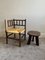 Antique Provincial Bobbin Corner Chair in Hand Turned Wood, 1890s, Image 1