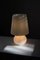 Lámpara de mesa vintage mediana de cristal de Murano esmerilado blanco, años 70, Imagen 6