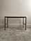 Modern Steel Side Table with Inset Glass Top, 1990s 2