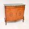 French Burr Walnut Cabinet with Marble Top, 1930s 1