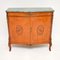 French Burr Walnut Cabinet with Marble Top, 1930s 2