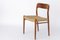 Danish Wood and Papercord Chair by Niels Moller, 1950s 2