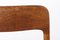 Danish Wood and Papercord Chair by Niels Moller, 1950s, Image 6
