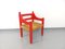 Italienischer Sessel aus Rotem Holz & Stroh im Stil von Vico Magistretti, 1970er 11