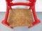 Italienischer Sessel aus Rotem Holz & Stroh im Stil von Vico Magistretti, 1970er 4