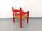 Italienischer Sessel aus Rotem Holz & Stroh im Stil von Vico Magistretti, 1970er 8