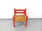 Italienischer Sessel aus Rotem Holz & Stroh im Stil von Vico Magistretti, 1970er 13