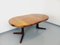 Scandinavian Extendable Round Table in Teak and Walnut, 1960s 7