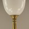 Lampada da terra Art Déco in ottone con paralume in vetro opalino, Francia, anni '20, Immagine 2