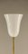 Lámpara de pie francesa Art Déco grande de latón con pantalla de vidrio opalino, años 20, Imagen 7