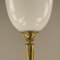 Large French Art Deco Brass Floor Lamp with Opal Glass Shade, 1920s, Image 2