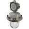 Industrielle Vintage Deckenlampe aus grauem Aluminiumguss und Klarglas 2