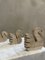 Travertine Swan Sculptures by Enzo Mari for Fratelli Mannelli, 1970s, Set of 3, Image 3