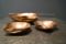 Hammered Copper Bowls, 1950s, Set of 3 1
