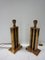 Mid-Century Modern Hollywood Regency Black Lacquer and Brass Table Lamps, 1970s, Set of 2, Image 8