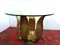 Art Deco Floral Dining Table in Brass and Crystal, 1940s 3