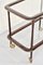 Italian Mahogany, Brass & Glass Drinks Trolley attributed to Ico Parisi, 1960s, Image 7