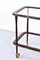 Italian Mahogany, Brass & Glass Drinks Trolley attributed to Ico Parisi, 1960s 10
