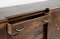 Italian Art Deco Sideboard in Burl Walnut and Brass 8