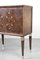 Italian Art Deco Sideboard in Burl Walnut and Brass 4