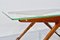 Tavolino da caffè in legno, ottone e vetro di Cesare Lacca, Italia, anni '60, Immagine 6