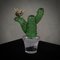 Grüne Kaktuspflanze aus Kunstglas von Murano Formia für Marta Marzotto, 1990 1