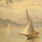 Artista francese, Lago con barche, 1950, Olio su tela, con cornice, Immagine 8