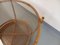 Vintage Round Smoked Glass and Rattan Coffee Table, 1970s 3
