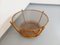 Tavolino da caffè vintage rotondo in vetro fumé e vimini, anni '70, Immagine 6