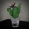 Green Art Glass Cactus Plant by Marta Marzotto, 1990 1