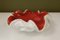 Murano Red and White Glass Ashtray, 1980 4