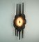 Large Mid-Century Brutalist Wall Sconce in Wrought Iron with Agate Center, Image 10