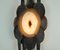 Large Mid-Century Brutalist Wall Sconce in Wrought Iron with Agate Center 2