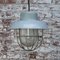 Vintage Industrial Grey Metal Clear Frosted Glass Pendant Light 6