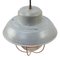 Lámpara colgante industrial vintage de metal gris esmerilado, Imagen 4