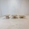 Vintage Italian Travertine Coffee Tables, 1980s, Set of 3 5