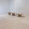 Vintage Italian Travertine Coffee Tables, 1980s, Set of 3 3