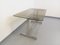 Desk or Dining Table in Smoked Glass and Chrome Metal, 1970s 7