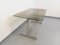Schreibtisch oder Esstisch aus Rauchglas & verchromtem Metall, 1970er 7